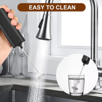 Milk Frother, Battery Operated Whisk Maker, Drink Mixer, Milk Frother Handheld for Coffee, Latte, Cappuccino, Matcha, Electric Milk Frother, Black