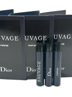 Dior Christian SAUVAGE MEN Sample Perfume PARFUM Vial 1 ml /0.03 oz - 3 PCS 0.03 Fl Oz (Pack of 3)