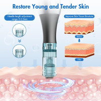 Berber's Treat Professional Wireless Microneedling Pen - with 22 Replacement Cartridges, Adjustable Micro Needling Pen for Home Use, 4pcs 16pin+4pcs 26pin+6pcs 36pin+6pcs 42pin+2pcs Nano.(Gray)