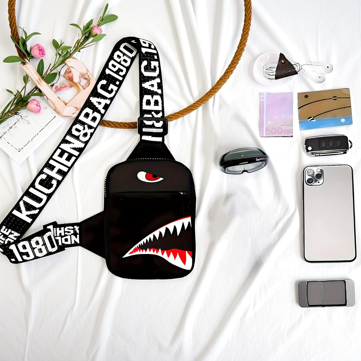 Shoulder Bag Sling Bag Men Women Small Bag Crossbody Bag Casual Phone Chest Bag for Travelling Hiking
