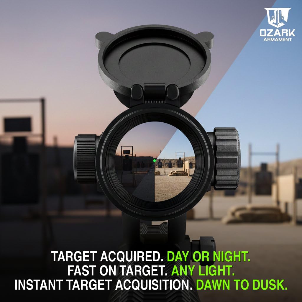 Rhino Red Dot Sight for Rifle - Shotgun Scope, 4MOA Rifle Red Dot Sight, Red Dot Scopes for Rifles & Shotgun Scopes with Green Dot Sight & Red Dot Optics for Rifles, Reflex Sight