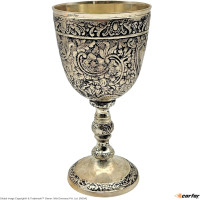 Wine Goblet Cup Solid Brass Embossed Royal Wine Goblet Handmade Vintage Medieval Decor Gothic Chalice Pack of 1
