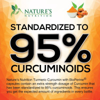 Turmeric Curcumin Supplement 1950mg - 95% Curcuminoids with Organic Turmeric & BioPerine Black Pepper Extract for Best Absorption, Nature's Vegan Joint Support, Non-GMO, Bottled in USA - 240 Capsules 240 Count (Pack of 1)