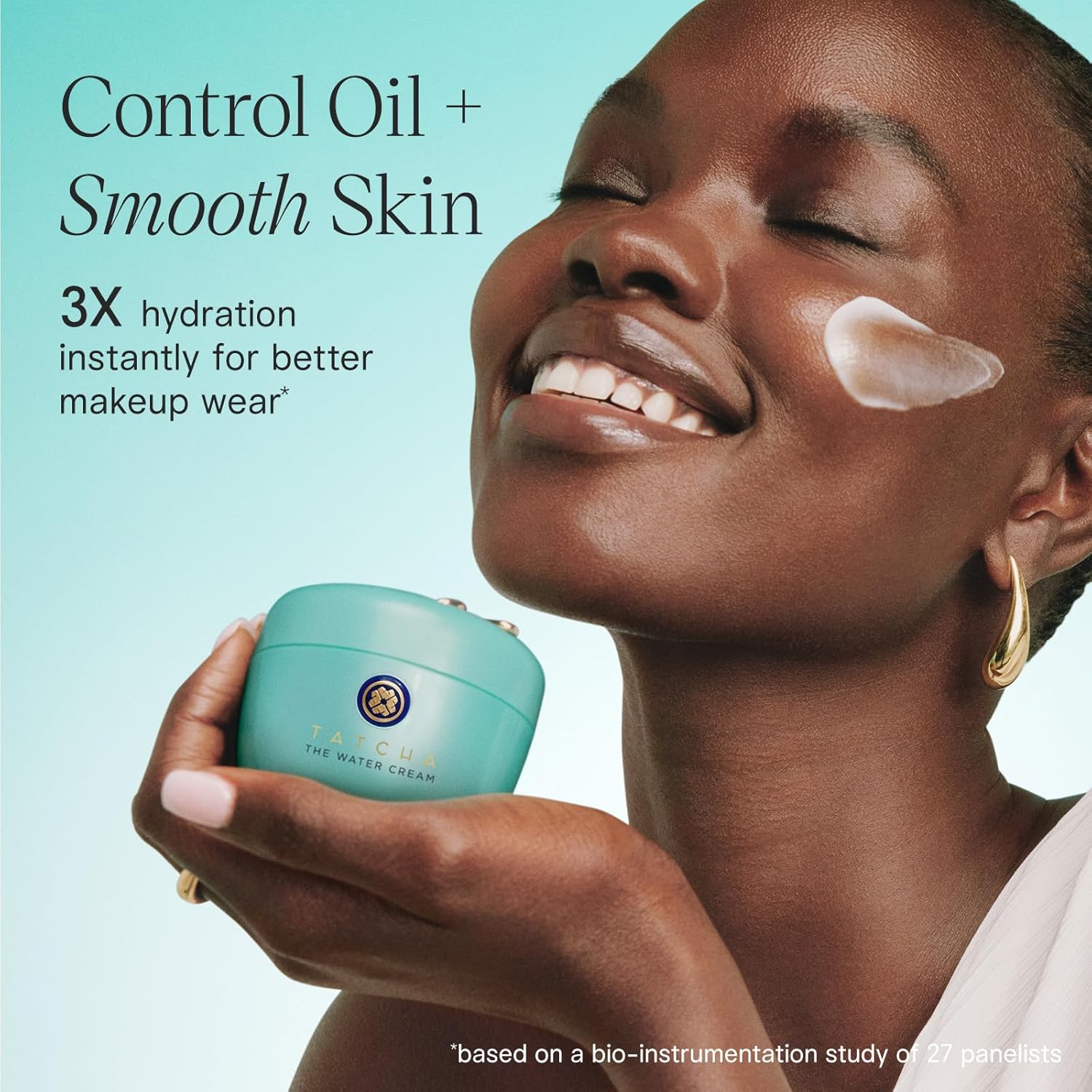 TATCHA The Water Cream | Cream Moisturizer for Face, Optimal Hydration For Pure Poreless Skin 0.34 Ounce (Pack of 1)