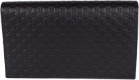 Gucci Women's Leather Micro GG Guccissima Mini Crossbody Wallet Bag Purse (Black)