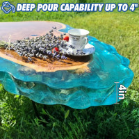 Shabebe Deep Pour Epoxy Resin 3 Gallon, Industrial Grade, Crystal Clear Epoxy Resin Kit for 2-4