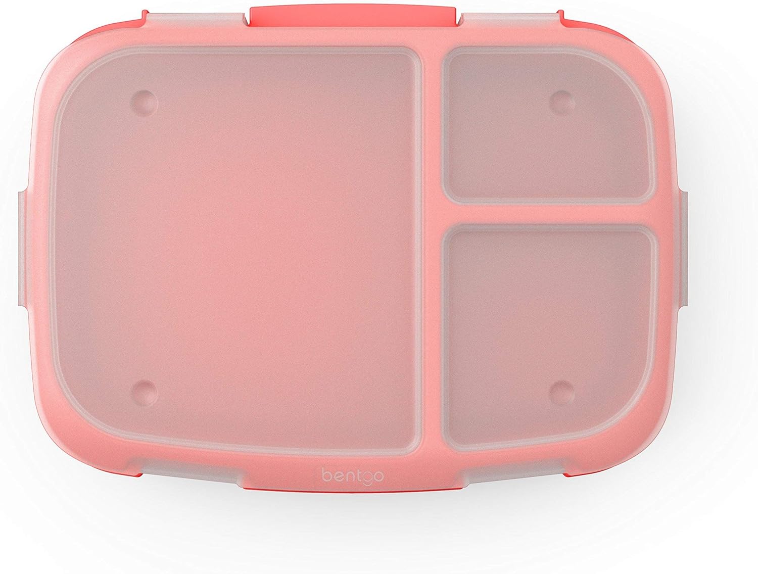 Bentgo Fresh Tray (Red) with Transparent Cover - Reusable, BPA-Free, 4-Compartment Meal Prep Container with Built-In Portion Control for Healthy At-Home Meals and On-the-Go Lunches