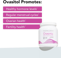 Theralogix Ovasitol Inositol Powder - 90-Day Supply - Myo-Inositol & D-Chiro Inositol for Hormone Balance & Ovarian Function Support* - NSF Certified - 400 g (180 Servings) 180 Servings (Canister)