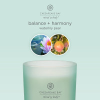 Chesapeake Bay Scented Candle | Balance + Harmony (Water Lily Pear) Medium Aromatherapy Tumbler Candle | Burn Time: Up to 57 Hours | Mind & Body Collection | Gifts for Women MEDIUM Balance + Harmony