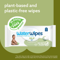 WaterWipes Sensitive+ Baby & Toddler Wipes, 3-In-1 Cleans, Cares, Protects, 99.9% Water, Textured Clean, Unscented & Hypoallergenic, 240 Count (4 Packs) Unscented 60 Count (Pack of 4)