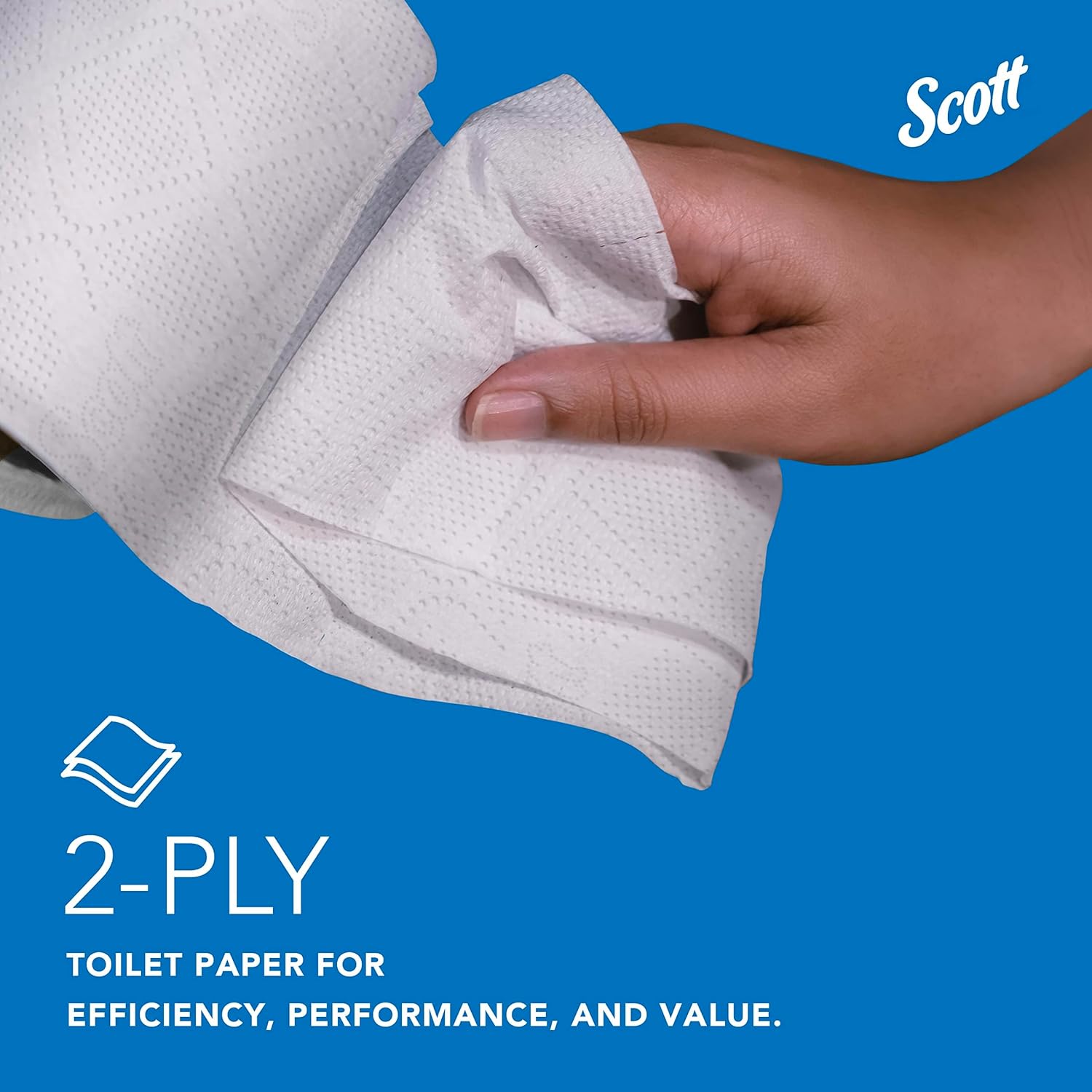 Scott Professional Standard Roll Bulk Toilet Paper (04460), 2-Ply, Elevated Design, White, Individually Wrapped (80 Rolls of 550 Sheets, 44,000 Sheet Total) 550 sheet (Pack of 80)