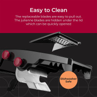 Mueller Austria Mandoline Slicer for Kitchen, Adjustable Vegetable Chopper, Fruit, Cheese Grater, Potato Chips Slicer - Black