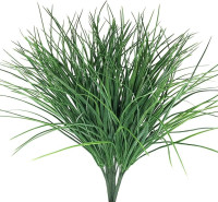 4pcs Artificial Fake Grass Plants Flowers Faux Plastic Wheat Grass Outdoor UV Resistant Greenery Shrubs Plant for Outdoor Planters Wedding Indoor Outside Hanging Home Garden Décor