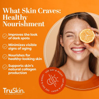 TruSkin Vitamin C Serum For Face – Anti Aging Formula with Vitamin C, Hyaluronic Acid, Vitamin E – Brightening Serum – Improve Appearance of Dark Spots, Tone, Fine Lines & Wrinkles, 1 Fl Oz 1 Fl Oz (Pack of 1)