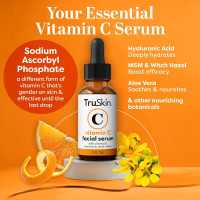 TruSkin Vitamin C Serum For Face – Anti Aging Formula with Vitamin C, Hyaluronic Acid, Vitamin E – Brightening Serum – Improve Appearance of Dark Spots, Tone, Fine Lines & Wrinkles, 1 Fl Oz 1 Fl Oz (Pack of 1)