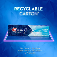 Crest 3D White Arctic Fresh Teeth Whitening Toothpaste, 3.8 oz (Pack of 3)