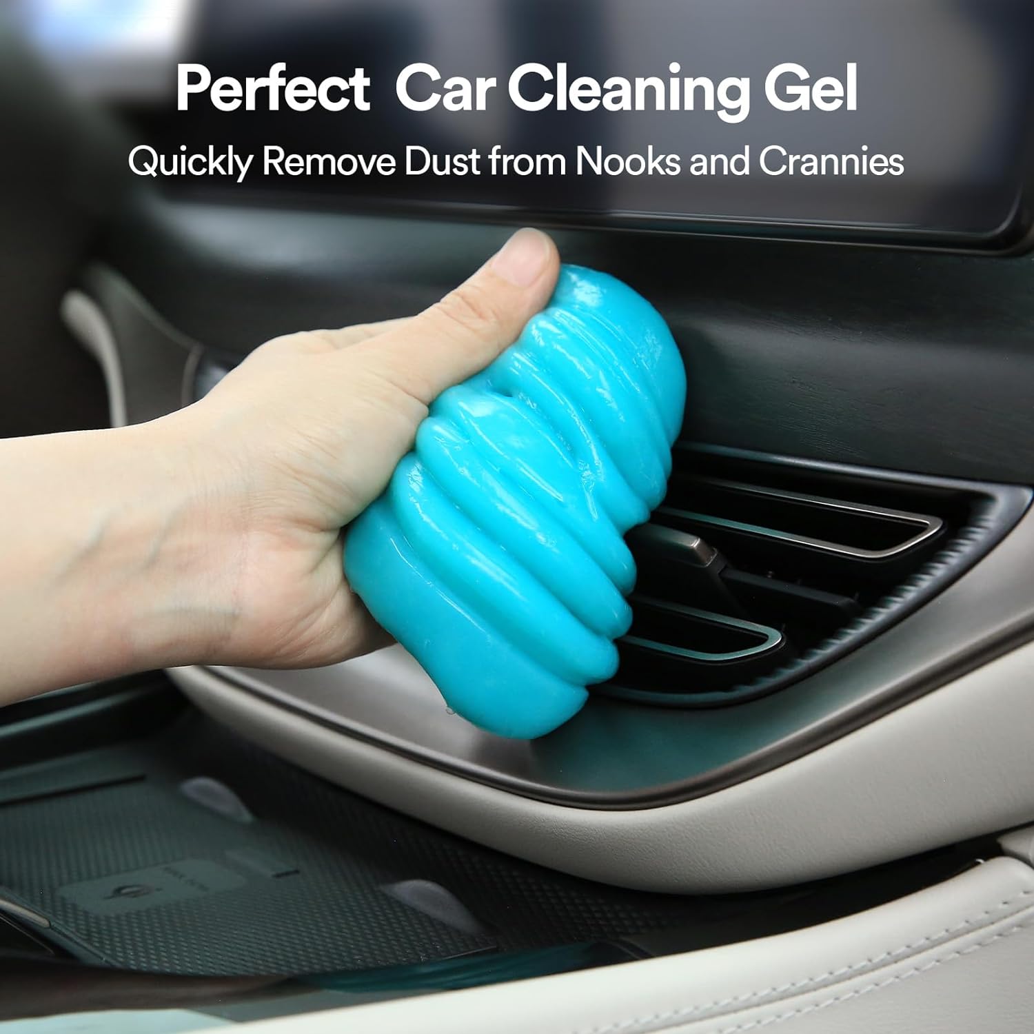 PULIDIKI Car Cleaning Gel Universal Detailing Kit Automotive Dust Car Crevice Cleaner Slime Auto Air Vent Interior Detail Removal for Car Putty Cleaning Keyboard Cleaner Car Accessories Blue