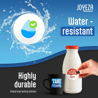 JOYEZA Premium Printable Vinyl Sticker Paper for Inkjet Printer - 25 Sheets Glossy White Waterproof, Dries Quickly Vivid Colors, Holds Ink Well - Inkjet & Laser Printer 25 Pack - Glossy