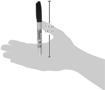 Sharpie Permanent Markers Set, Quick Drying And Fade Resistant Fine Point Marker For Wood, Plastic, Paper, Metal, And More, Drawing, Coloring, And Poster Marker , Black, 12 Count