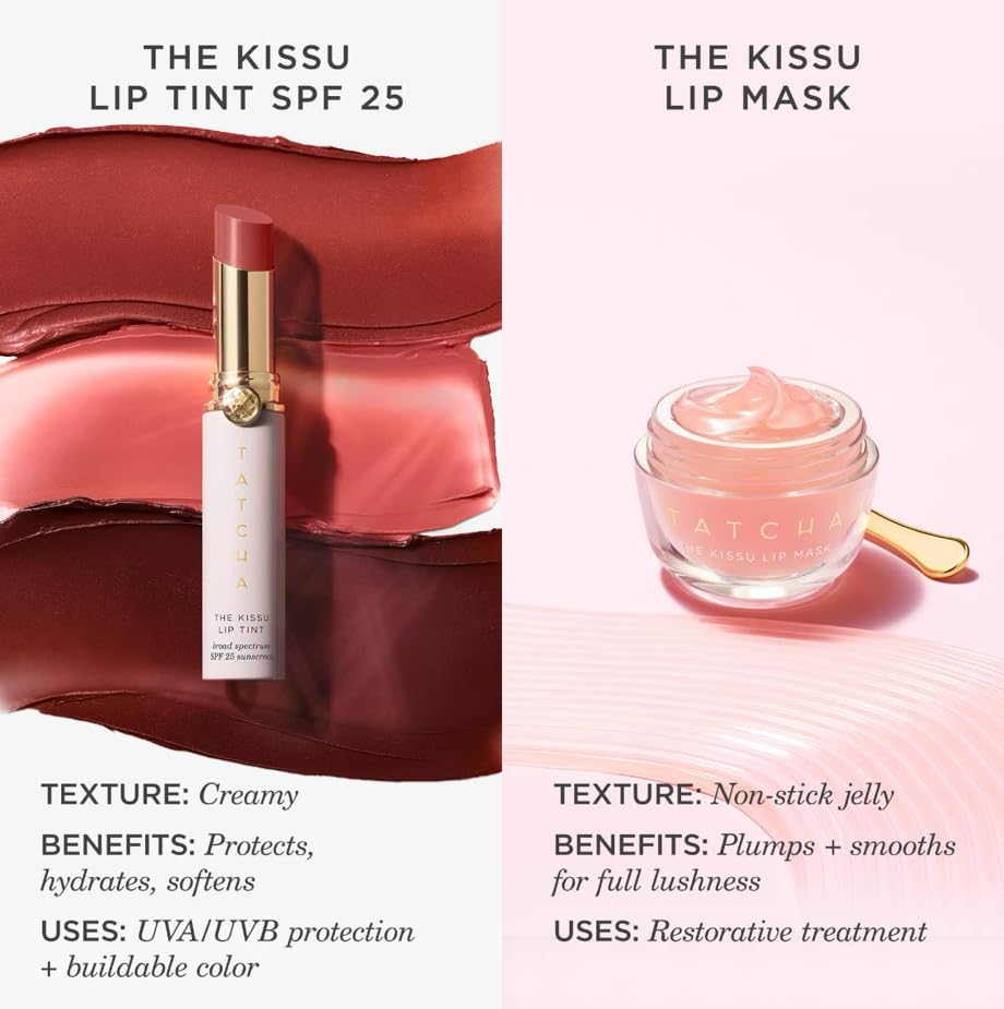 Tatcha The Kissu Lip Mask, Overnight Lip Mask, Visibly Plumps and Softens for Lush Lips, 9.0 g, 0.32 oz