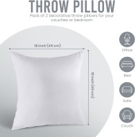 Utopia Bedding 18x18 Pillow Inserts, Set of 2, White – Indoor Decorative Throw Pillows for Bed, Sofa & Couch – Soft, Supportive & Fluffy Cushion Inserts White 18x18 Inch