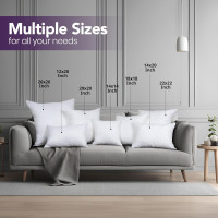 Utopia Bedding 18x18 Pillow Inserts, Set of 2, White – Indoor Decorative Throw Pillows for Bed, Sofa & Couch – Soft, Supportive & Fluffy Cushion Inserts White 18x18 Inch