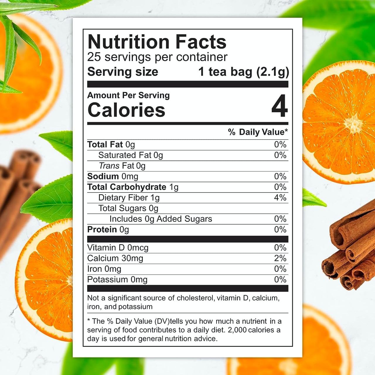 Total Tea SIimming Detox Tea Caffeine Free - 25 Day Detox - Herbal Tea with Chamomile, Hibiscus Tea & Ginger Root for Colon Cleanse – Natural Citrus & Cinnamon Herbal Tea for Digestive Health Citrus & Cinnamon 25-pack