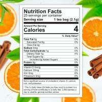 Total Tea SIimming Detox Tea Caffeine Free - 25 Day Detox - Herbal Tea with Chamomile, Hibiscus Tea & Ginger Root for Colon Cleanse – Natural Citrus & Cinnamon Herbal Tea for Digestive Health Citrus & Cinnamon 25-pack