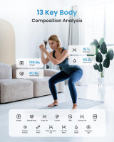 RENPHO Smart Scale for Body Weight, Digital Bathroom Scale BMI Weighing Bluetooth Body Fat Scale, Body Composition Monitor Health Analyzer with Smartphone App, 400 lbs - Elis 1 Black 11