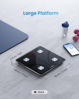 RENPHO Smart Scale for Body Weight, Digital Bathroom Scale BMI Weighing Bluetooth Body Fat Scale, Body Composition Monitor Health Analyzer with Smartphone App, 400 lbs - Elis 1 Black 11