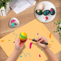 Betem 24 Colors Dual Tip Acrylic Paint Pens Markers, Premium Acrylic Paint Pens for Wood, Canvas, Stone, Rock Painting, Glass, Ceramic Surfaces, DIY Crafts Making Art Supplies 24 Colors Paint Markers