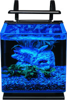 Marineland Contour 3 Aquarium Kit 3 Gallons, Rounded Glass Corners, Includes LED Lighting 3-Gallon