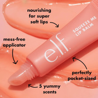 e.l.f. Squeeze Me Lip Balm, Moisturizing Lip Balm For A Sheer Tint Of Color, Infused With Hyaluronic Acid, Vegan & Cruelty-free, Strawberry Strawberry Pack of 1