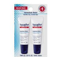 Aquaphor Lip Repair Ointment, Moisturizing Lip Balm Pack, Relieves Dryness, 0.35 Tube, Pack of 2 0.35 Fl Oz (Pack of 2)