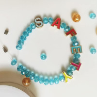 52Pcs Alloy Enamel Letter Shape Beads, Capital Alphabet 2 Sets of A-Z Charm Beads for DIY Bracelet Necklace Jewelry Making
