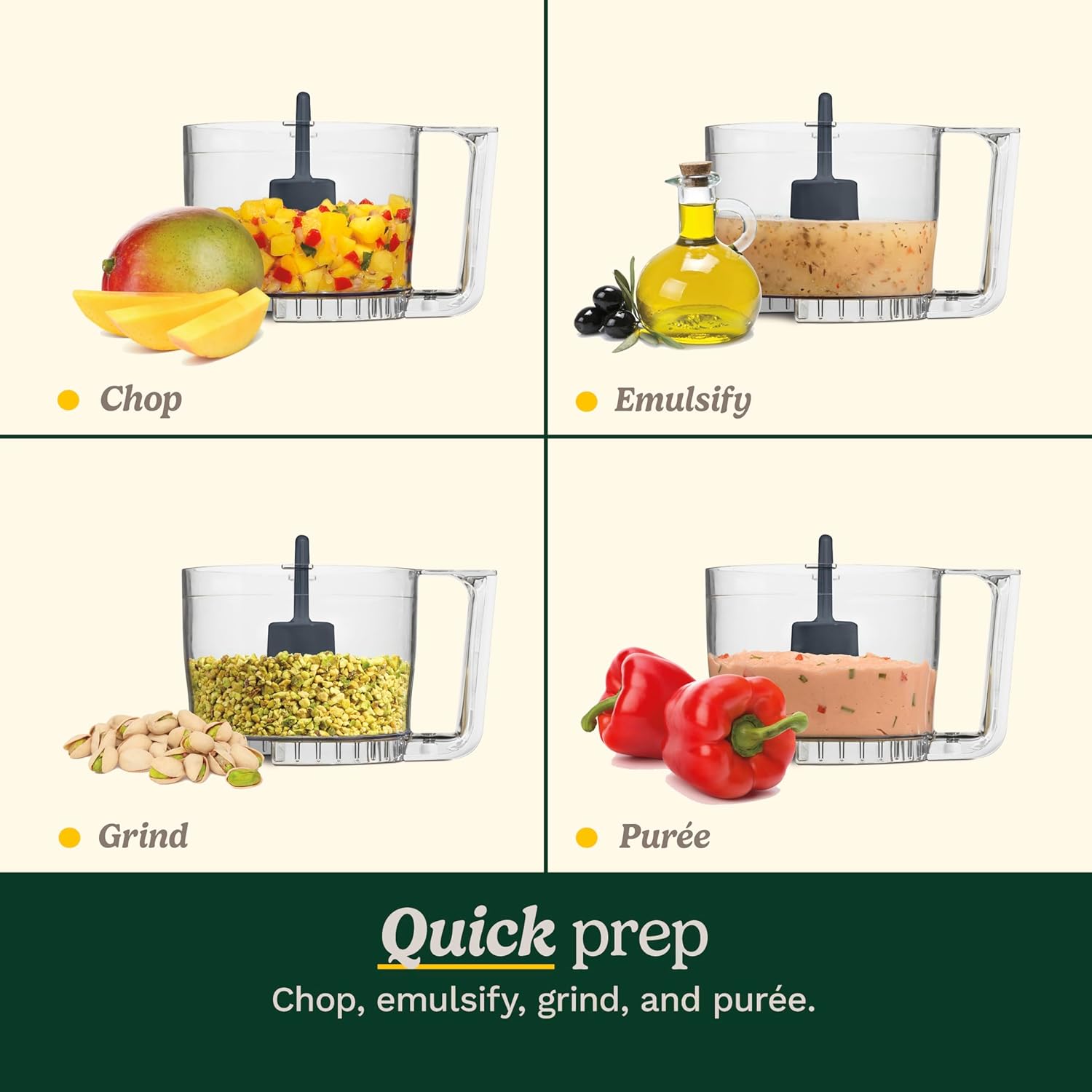 Cuisinart Mini-Prep Plus Food Processor, 24-Ounce Mini Food Processor to Chop Herbs, Vegetables, and Hard Cheese, 24-Ounce Work Bowl, Reversible Stainless Steel Blade, DLC-2ABC, Brushed Chrome/Nickel Brushed Chrome 24-ounce Processor