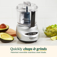 Cuisinart Mini-Prep Plus Food Processor, 24-Ounce Mini Food Processor to Chop Herbs, Vegetables, and Hard Cheese, 24-Ounce Work Bowl, Reversible Stainless Steel Blade, DLC-2ABC, Brushed Chrome/Nickel Brushed Chrome 24-ounce Processor