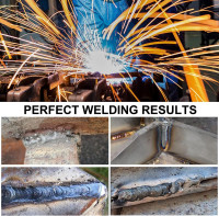 ETOSHA MIG Welder 160A Portable Welding Machine, Flux Core Wire Gasless Automatic Wire Feeding Welders, 110V AC Wire Feed Welder with Welding Gun, Grounding Clamp, Input Power Adapter Cable and Brush