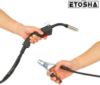 ETOSHA MIG Welder 160A Portable Welding Machine, Flux Core Wire Gasless Automatic Wire Feeding Welders, 110V AC Wire Feed Welder with Welding Gun, Grounding Clamp, Input Power Adapter Cable and Brush