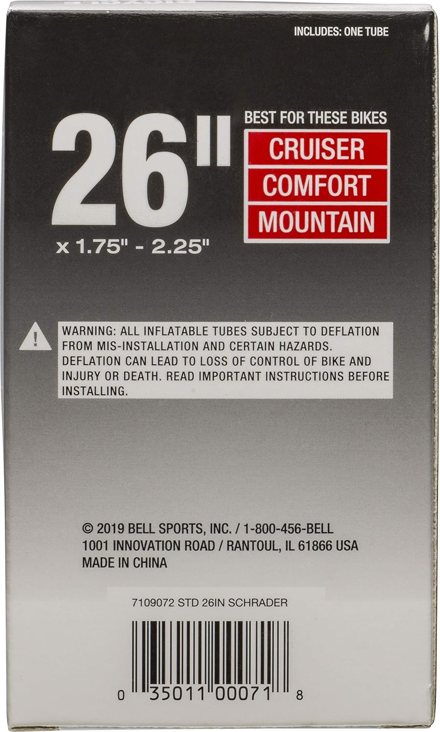 Bell Standard Bicycle Inner Tubes 26