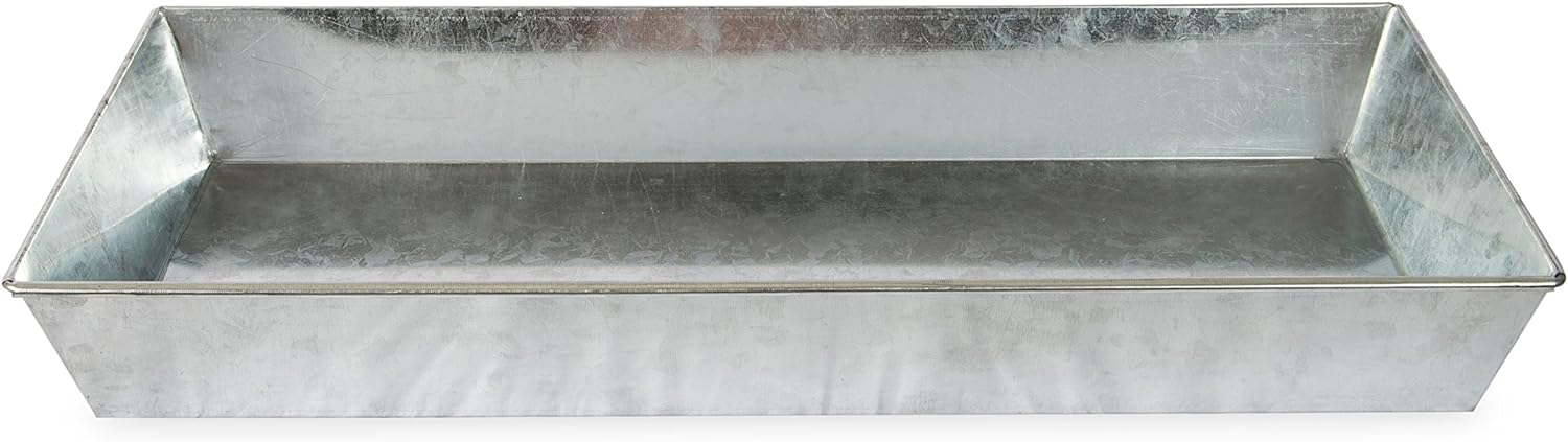 Achla Designs Antique Galvanized Steel Rectangular Plant Tray- 29 in