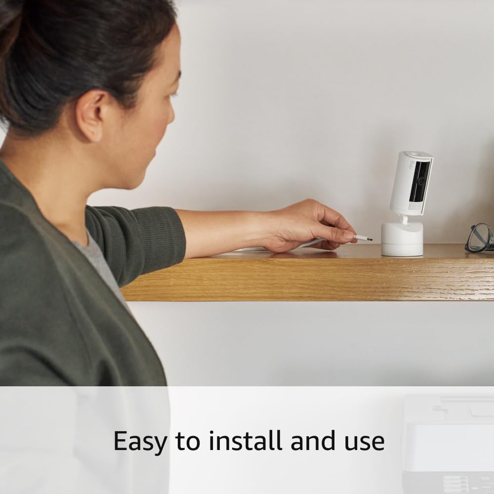 Ring Pan-Tilt Indoor Cam | See all around your home or business with 360° pan coverage, HD video, plus Two-Way Talk (2024 release) | White White 1 Camera Device Only