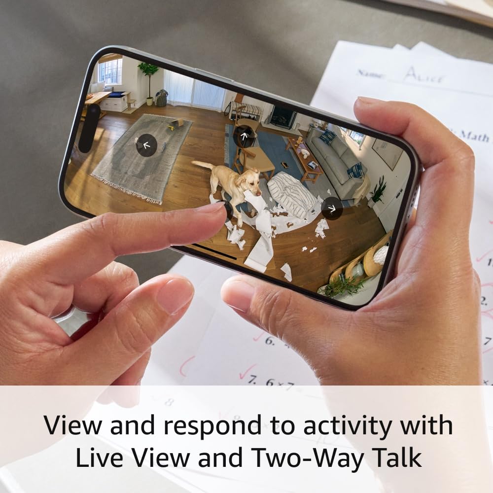 Ring Pan-Tilt Indoor Cam | See all around your home or business with 360° pan coverage, HD video, plus Two-Way Talk (2024 release) | White White 1 Camera Device Only