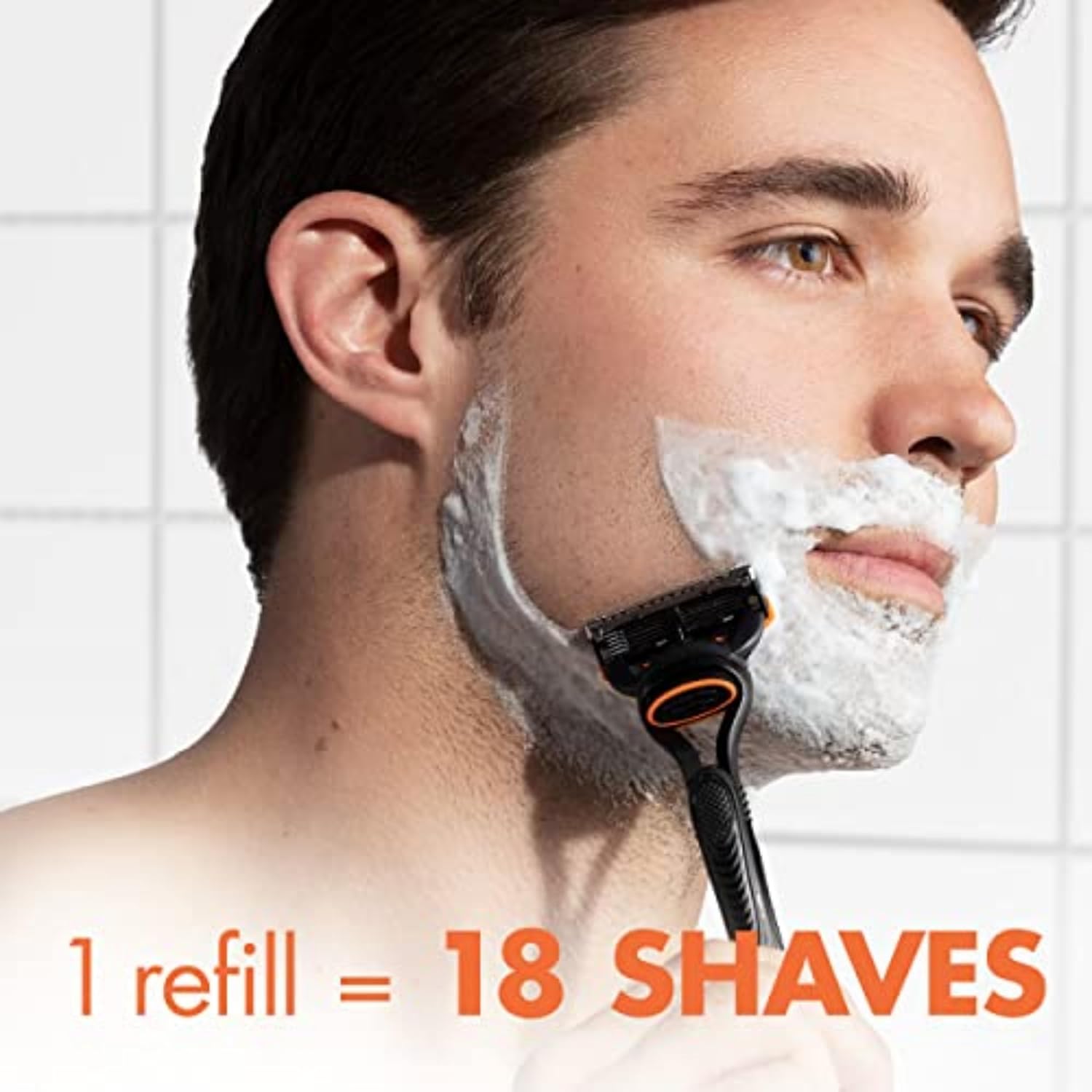 Gillette Fusion5 Razor Refills for Men, 12ct Cartridges, Lubrication Strip, Precision Trimmer for Men, 5-Bladed Refill Blades for Close Shave 12 Count (Pack of 1)