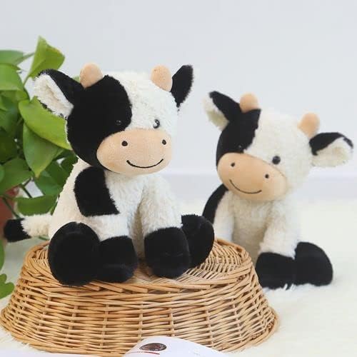 9 inches Cow Stuffed Animal Soft Plush Cute Cow Doll for Boys Girls Style 1
