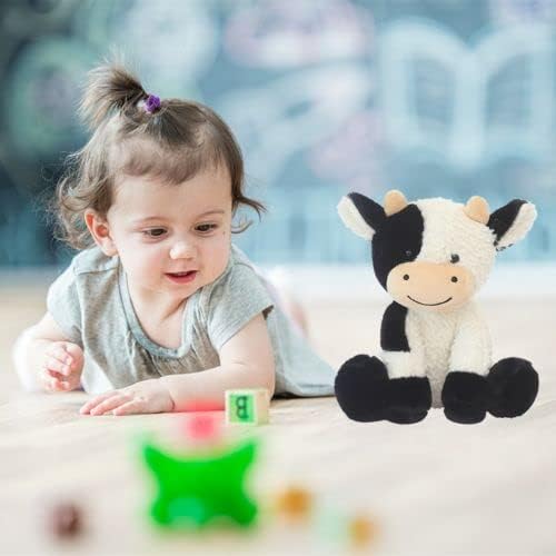 9 inches Cow Stuffed Animal Soft Plush Cute Cow Doll for Boys Girls Style 1