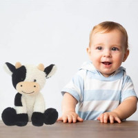 9 inches Cow Stuffed Animal Soft Plush Cute Cow Doll for Boys Girls Style 1