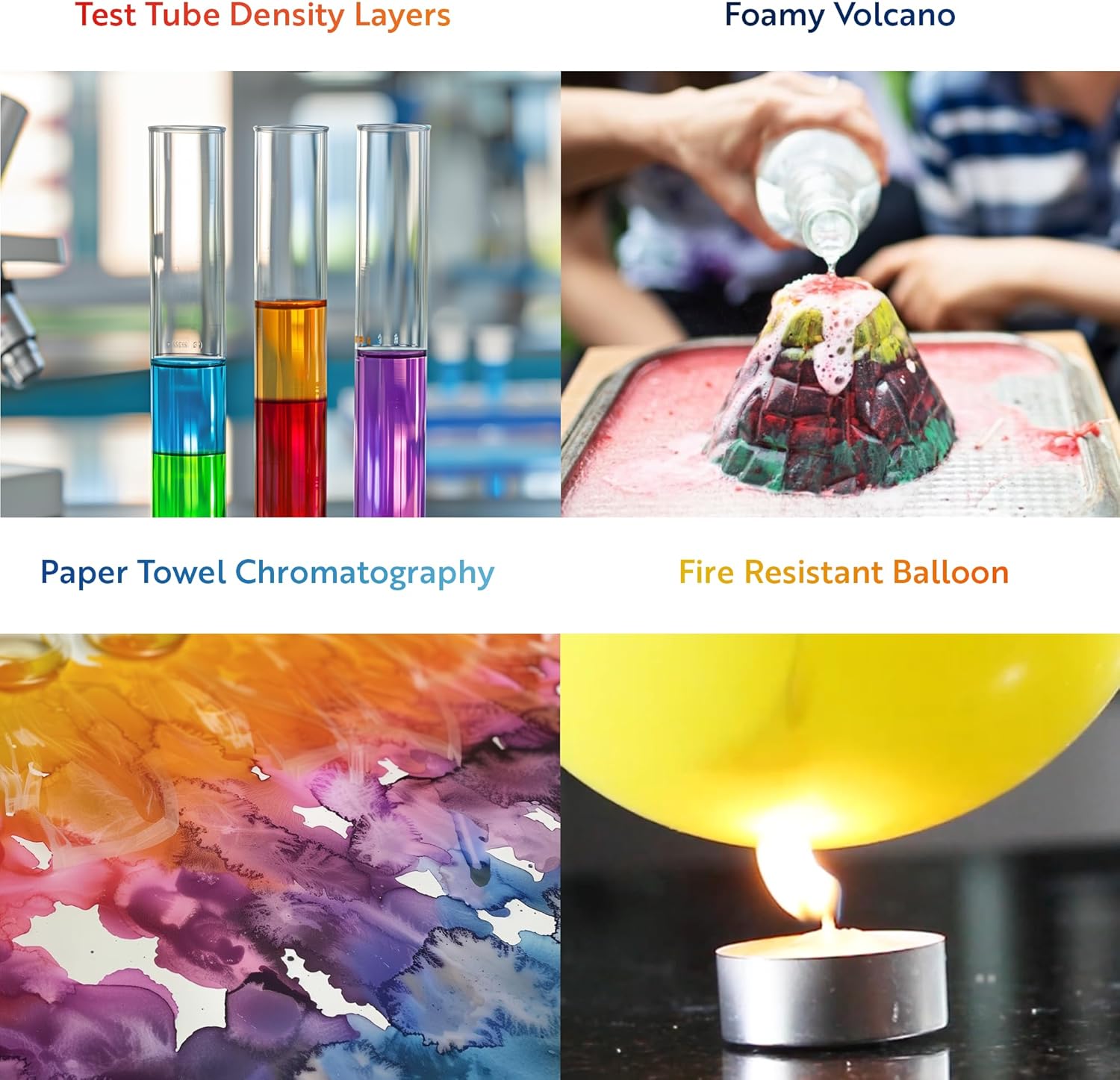 Playz 52 Extreme Chemistry Experiments Set - STEM Activities & Science Kits for Kids Age 8-12 with 51+ Tools - Discovery Science Educational Toys & Gifts