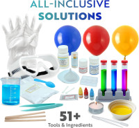Playz 52 Extreme Chemistry Experiments Set - STEM Activities & Science Kits for Kids Age 8-12 with 51+ Tools - Discovery Science Educational Toys & Gifts