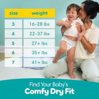 Pampers Diapers - Swaddlers 360° - Size 4, 132 Count, up to 100% Leakproof Comfy Dry Fit, Designed for Easy Changes, Pull On Baby Diaper (Packaging May Vary) Size 4 132
